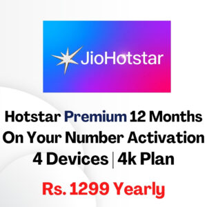 Disney+ Hotstar Premium 4k UHD No Ads 12 Months (Activated On Your Number)
