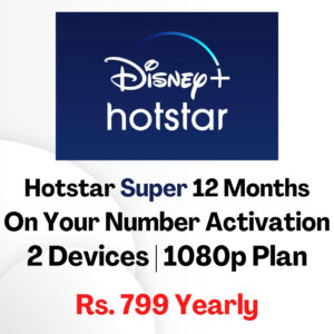Disney+ Hotstar Super FHD 12 Months (Activated On Your Number)