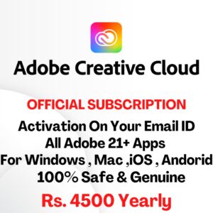 Adobe CC Official Yearly (Activation On Your Email ID)